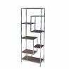 Étagère DKD Home Decor Argenté Acier Bois MDF (80 x 40 x 200 cm)