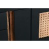 Móvel de TV DKD Home Decor Preto Rotim Madeira de mangueira (145,5 x 40,5 x 60 cm)