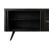 Móvel de TV DKD Home Decor Preto Rotim Madeira de mangueira (145,5 x 40,5 x 60 cm)