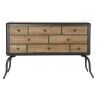Cajonera DKD Home Decor Abeto Metal (129 x 42 x 79 cm)