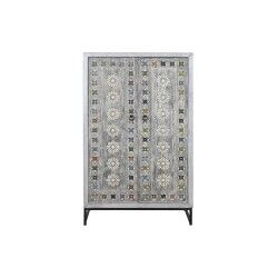 Armário DKD Home Decor Cinzento Branco Madeira de mangueira (90 x 38 x 150 cm)
