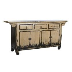 Credenza DKD Home Decor Bianco Crema Marrone scuro Legno di olmo 176 x 42 x 83 cm