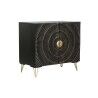 Credenza DKD Home Decor Nero Dorato Metallo Legno di mango 81 x 45 x 75 cm