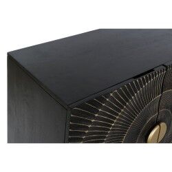 Credenza DKD Home Decor Nero Dorato Metallo Legno di mango 81 x 45 x 75 cm