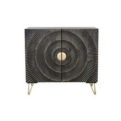 Credenza DKD Home Decor Nero Dorato Metallo Legno di mango 81 x 45 x 75 cm