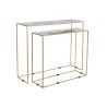 Satz mit 2 Tischen DKD Home Decor Weiß Schwarz Gold 100 x 28 x 80 cm