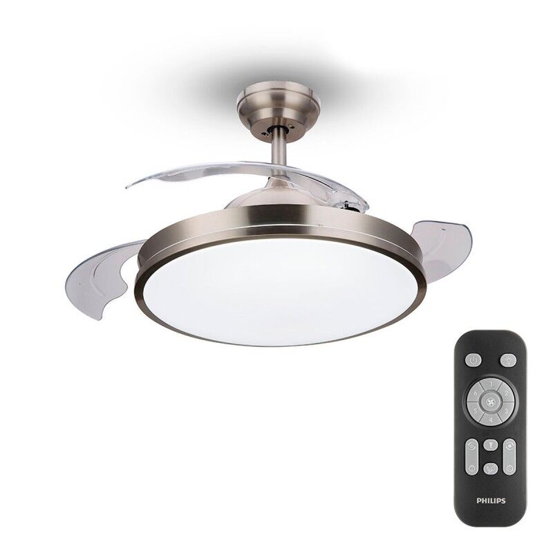 Deckenventilator mit Lampe Philips Atlas 35 W 28 W 4500 Lm Nickel (2700 K)