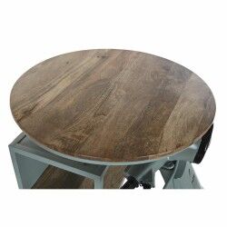 Mesa DKD Home Decor Azul Castanho Verde Ferro Madeira de mangueira 116 x 72 x 110 cm