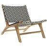 Tuinstoel DKD Home Decor Branco Preto Natural PVC Teca 65 x 80 x 68 cm