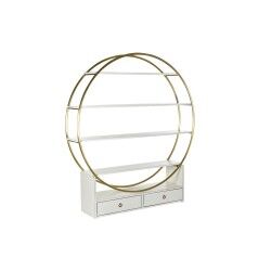 Scaffale DKD Home Decor 160 x 35 x 180 cm Dorato Metallo Bianco Pioppo