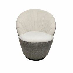 Poltrona DKD Home Decor Bianco Nero Dorato 69 x 66 x 85 cm