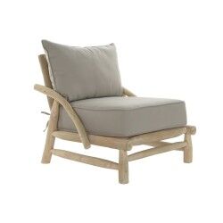 Poltrona de jardim DKD Home Decor Natural Cinzento claro 82 x 80 x 73 cm