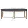Banqueta DKD Home Decor   Gris Metal Terciopelo (120 x 40 x 47 cm)