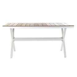 Esstisch DKD Home Decor Außenbereich Harz Aluminium 200 x 90 x 75 cm