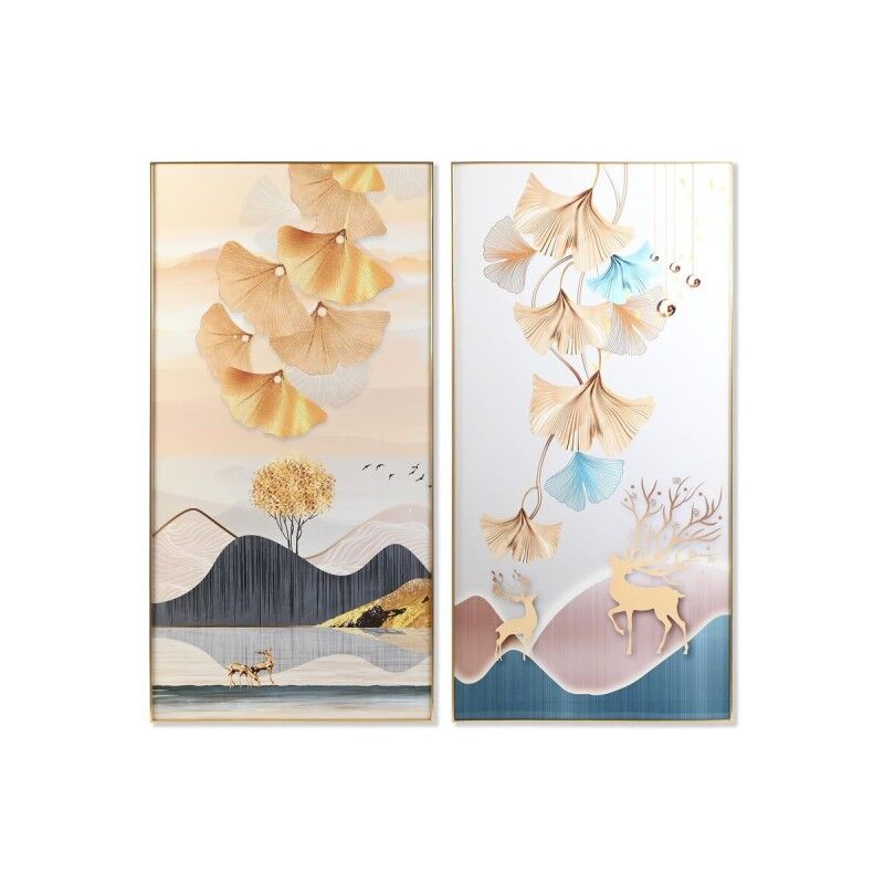 Pintura DKD Home Decor Alumínio Madeira MDF 80 x 3 x 160 cm