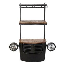 Range Bouteilles DKD Home Decor Voiture Bois d'acacia Fer Gris foncé (83 x 30 x 104 cm)