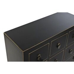 Chest of drawers DKD Home Decor Black Golden Fir MDF Wood Oriental 63 x 28 x 101 cm