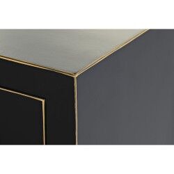 Cassettiera DKD Home Decor Nero Dorato Abete Legno MDF Orientale 63 x 28 x 101 cm