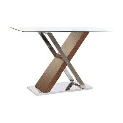 Hall de Entrada DKD Home Decor Transparente Prateado Catanho escuro 120 x 40 x 75 cm