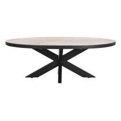 Mesa de Centro DKD Home Decor Natural Metal Madera de mango 130 x 70 x 45 cm