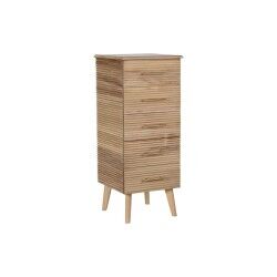 Cómoda DKD Home Decor Dourado Marrom claro Madeira Madeira de paulónia Madeira MDF Scandi 45 x 40 x 100 cm 42 x 40 x 100 cm