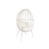 Garden sofa DKD Home Decor 90 x 65 x 151 cm Metal synthetic rattan White