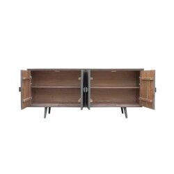 Credenza DKD Home Decor Grigio scuro Legno 177 x 38 x 75 cm