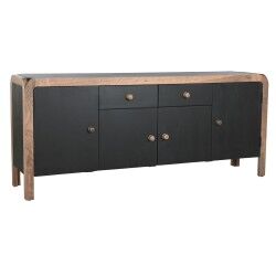 Aparador DKD Home Decor Preto Natural Madeira 177 x 38 x 75 cm