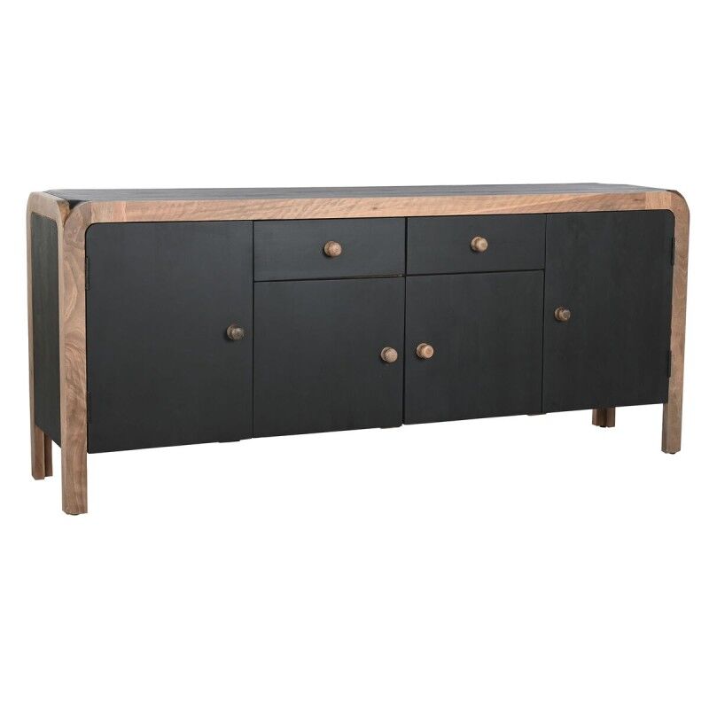 Credenza DKD Home Decor Nero Naturale Legno 177 x 38 x 75 cm