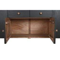 Credenza DKD Home Decor Nero Naturale Legno 177 x 38 x 75 cm