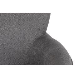 Poltrona DKD Home Decor Abete Poliestere Grigio scuro (66 x 70 x 88 cm)