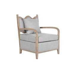 Poltrona DKD Home Decor 66 x 70 x 88 cm 70 x 73 x 88 cm Abeto Marrom claro Cinzento claro