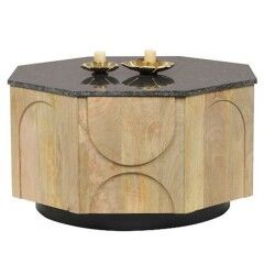 Mesa de Centro DKD Home Decor Mármore Madeira de mangueira 80 x 80 x 45 cm