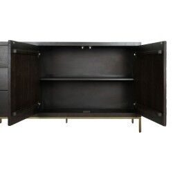 Anrichte DKD Home Decor Schwarz Gold Dunkelbraun Metall Akazienholz 160 x 40 x 90 cm