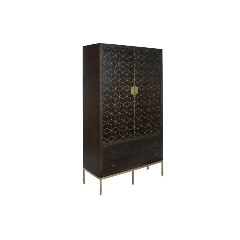 Armadio DKD Home Decor 100 x 40 x 175 cm Nero Metallo Acacia Armadio DKD Home Decor 100 x 40 x 175 cm Nero Metallo Acacia