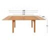 Mesa Extensible Aktive Madera de acacia 200 x 74 x 100 cm