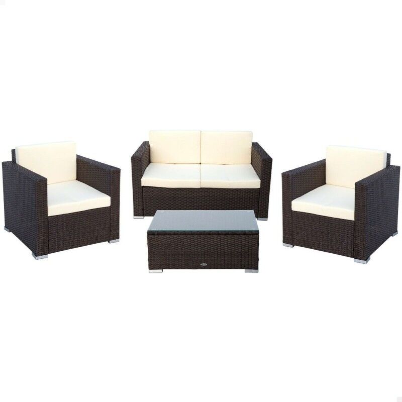 Móveis de jardim Aktive Preto Creme