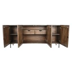 Sideboard DKD Home Decor Dark brown Dark grey Metal Mango wood 180 x 40 x 80 cm