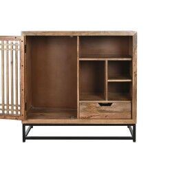 Credenza DKD Home Decor Marrone Nero Cristallo Legno di mango 90 x 40 x 90 cm