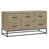Aparador DKD Home Decor Negro Natural Metal Madera MDF 120 x 40 x 64 cm