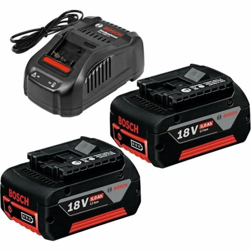 Set de cargador y baterías recargables BOSCH 1 600 A00 B8J 18 V 5 Ah Set de cargador y baterías recargables BOSCH 1 600 A00 B8J 18 V 5 Ah