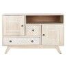 Aparador DKD Home Decor Branco Natural Madeira de mangueira 115 x 42 x 75 cm