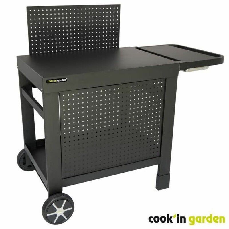Mesa de barbecue Cook'in Garden Reva 110 Premium Aço Jardim Preto 108 x 55 cm