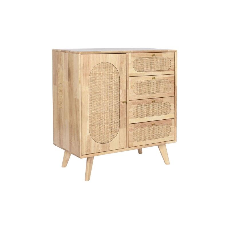 Sideboard DKD Home Decor Natural Metal Rattan Rubber wood 73,5 x 35 x 78 cm Sideboard DKD Home Decor Natural Metal Rattan Rubber wood 73,5 x 35 x 78 cm