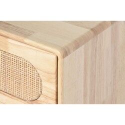 Credenza DKD Home Decor Naturale Metallo Rattan Legno d'albero della gomma 73,5 x 35 x 78 cm