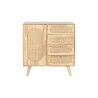 Credenza DKD Home Decor Naturale Metallo Rattan Legno d'albero della gomma 73,5 x 35 x 78 cm