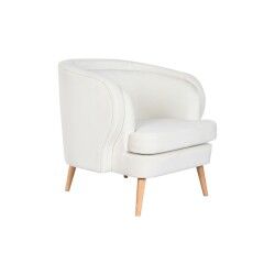 Poltrona DKD Home Decor Branco Natural Madeira 91 x 80 x 78 cm