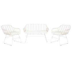 Muebles de Jardín DKD Home Decor Blanco 124 x 74 x 84 cm (4 Piezas)