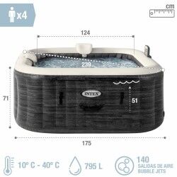 Spa Insuflável Intex 4 pessoas 795 L
