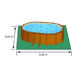 Piscina Smontabile Gre Pacific KIT500W Ovalada Legno 500 x 300 x 120 cm